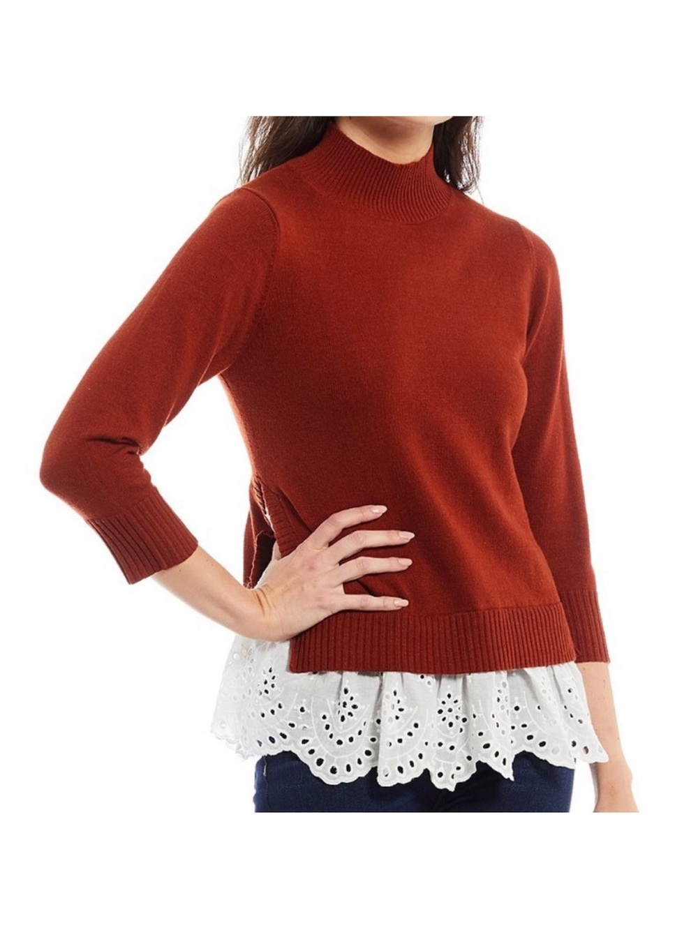 LIKE NEW Roller Rabbit Mock Neck Women's Sweater